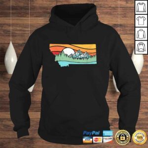 Hoodie Official Montana Outdoors Retro Mountains Nature Graphic TShirt Gift