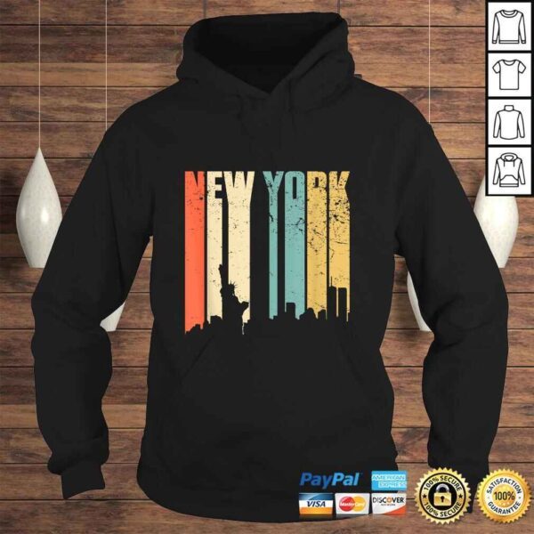 Official New York Retro Skyline City Shirt - Image 4