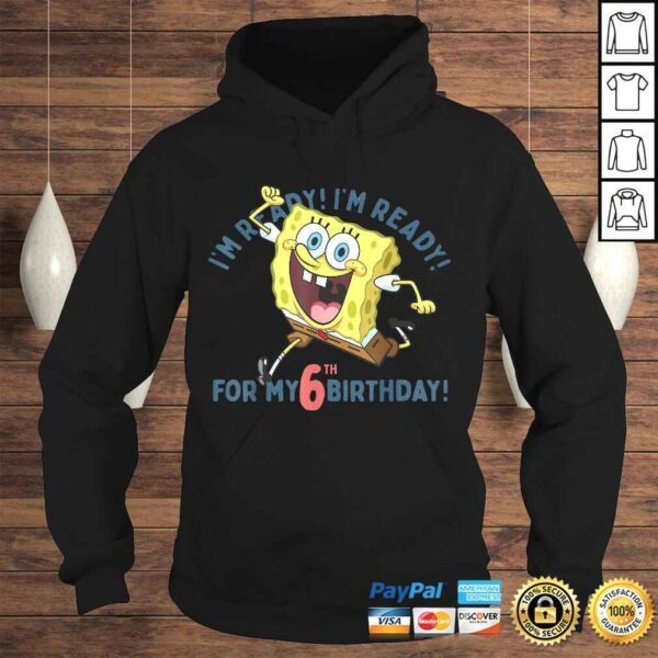 Official Nickelodeon SpongeBob SquarePants Ready For My 6th Birthday TShirt - Image 4