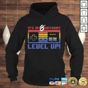 Hoodie Official Nintendo Its My 8th Birthday Level Up SNES Controller Gift TShirt