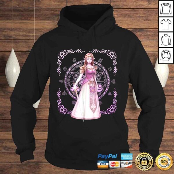 Official Nintendo Zelda Pink Ornate Border Portrait Graphic Tee Shirt - Image 4