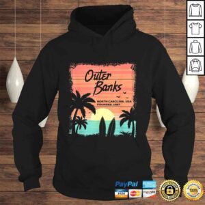 Hoodie Official North Carolina Beach Surfing Sunrise NC OBX Tee TShirt