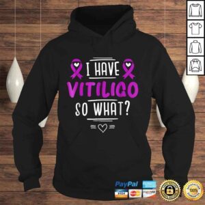 Hoodie Official Purple Awareness Ribbon I Have Vitiligo So WhaShirt