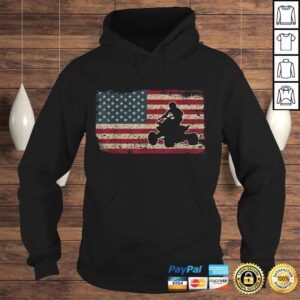 Hoodie Official Quad Biker America Flag Gift I ATV Four Wheeler Quad Bike TShirt