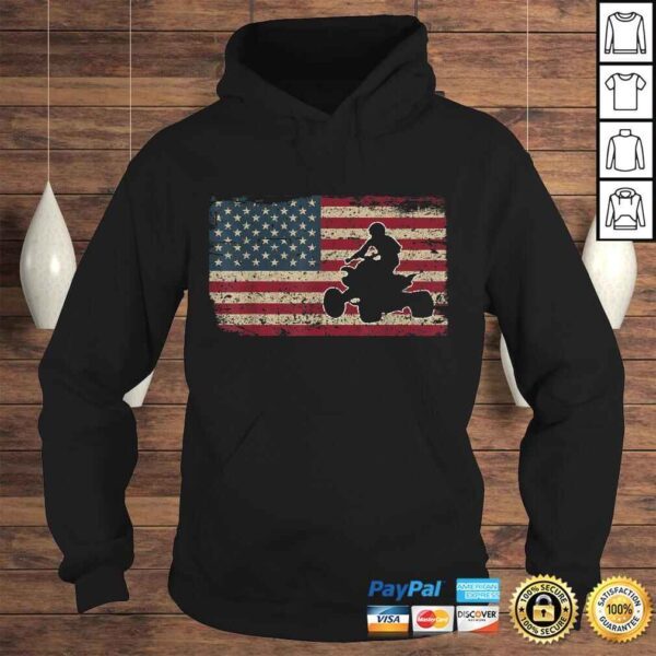 Official Quad Biker America Flag Gift I ATV Four Wheeler Quad Bike TShirt - Image 4