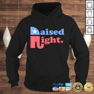 Hoodie Official Raised Right Republican Elephant Retro Style Distressed TShirt