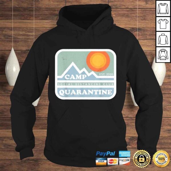 Official Retro Vintage Camp Quarantine Funny Social Distancing Tee T-Shirt - Image 4