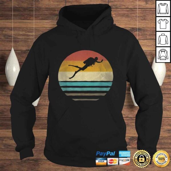 Official Retro Vintage Sunset Scuba Diving Diver Cute Funny Shirt - Image 4