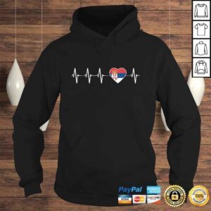 Hoodie Official Serbian Heartbeat I Love Serbia Flag Country Heart TShirt