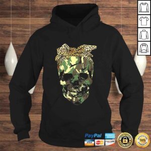 Hoodie Official Skull head wearing leopard print scar Shirt