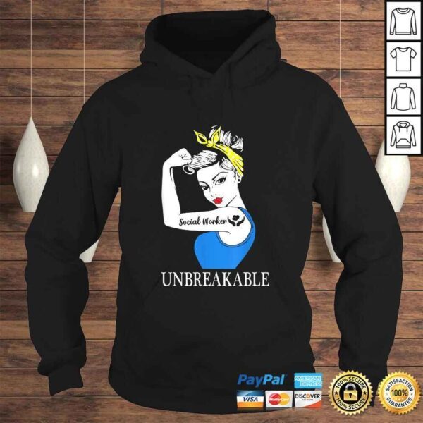 Official Social Worker Unbreakable Perfect Women Healthcare Tee T-Shirt - Image 4