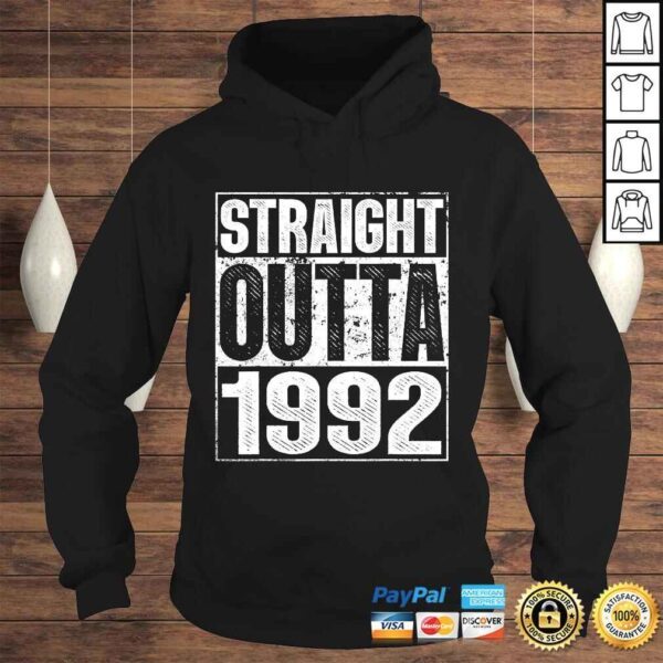 Official Straight Outta 1992 28th Bithday GIft 28 Years Old Birthday Shirt - Image 4