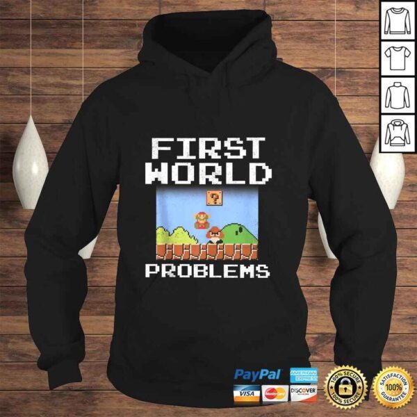 Official Super Mario Retro 8 Bit First World Problems TShirt - Image 4