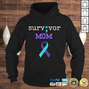 Hoodie Official Survivor Mom Semicolon Gift Suicide Prevention Awareness Shirt