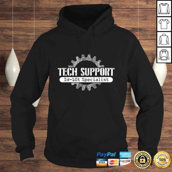 Official Tech Support ID10T Computer Idiot Joke Shirt - Image 4