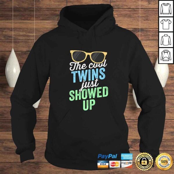 Official The Cool Twins Just Showed Up Shirt Sister Brother School Gift Top - Image 4