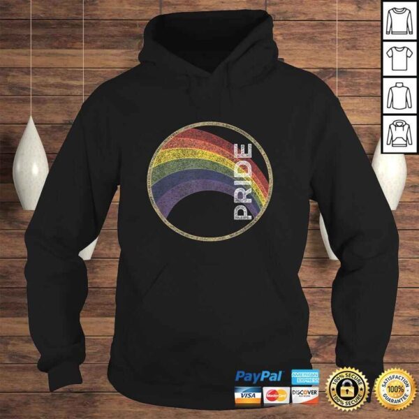 Official Vintage Rainbow Gay Pride V-Neck T-Shirt - Image 4