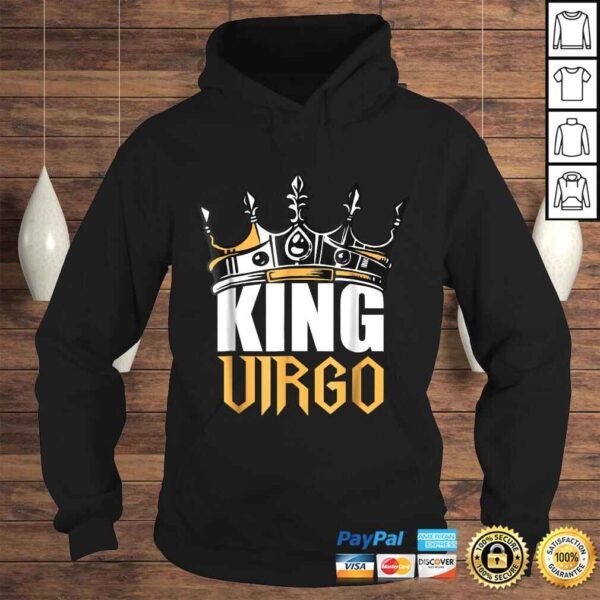 Official Virgo Birthday Gifts  King Virgo Zodiac V-Neck T-Shirt - Image 4