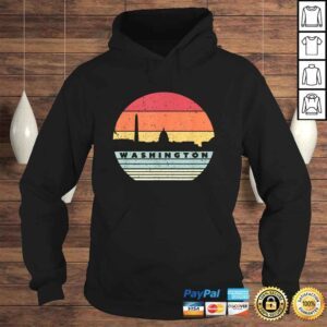 Hoodie Official Washington Souvenir Shirt Retro Style USA Skyline TShirt