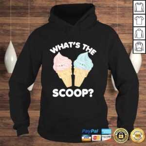 Hoodie Official Whats the Scoop Gender Reveal Shower Party Baby TShirt