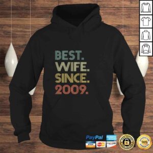 Hoodie Official Womens 11th Wedding Anniversary Gift Wife Since 2009 Christmas Tshirt