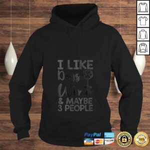 Hoodie Official Womens I Like Wine Dogs And Maybe 3 People Funny Gift Top