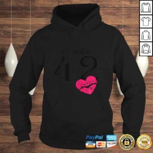 Hoodie Official Womens Women 42nd Birthday Lips Chapter 42 Years Old Made in 1978 Shirt