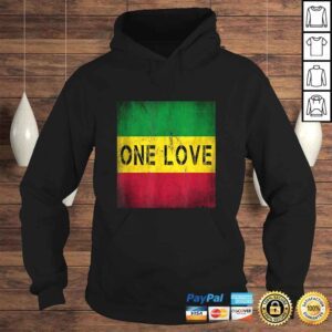 Hoodie One Love Rasta Jamaican Reggae Style TShirt