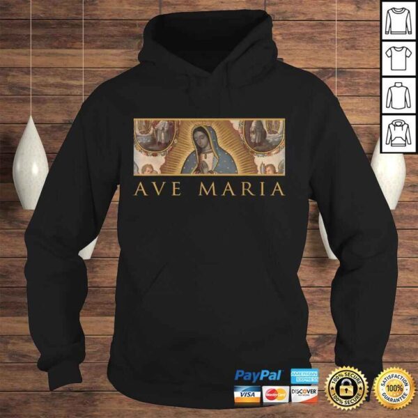 Our Lady of Guadalupe Catholic Ave Maria Mary Traditional TShirt - Image 4