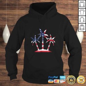 Hoodie Palm Tree Shirt American Flag USA Gift For Men Women Kids