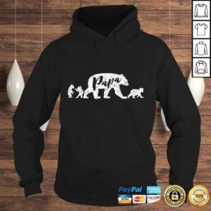 Hoodie Papa Bear Shirt with Three Cubs