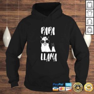 Hoodie Papa Llama Daddy Cute First Fathers Day Outfit VNeck TShirt