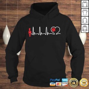 Hoodie Paramedic EMT HeartbeaTShirt