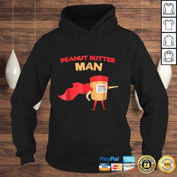 Peanut Butter Man  Funny Superhero V-Neck T-Shirt - Image 4