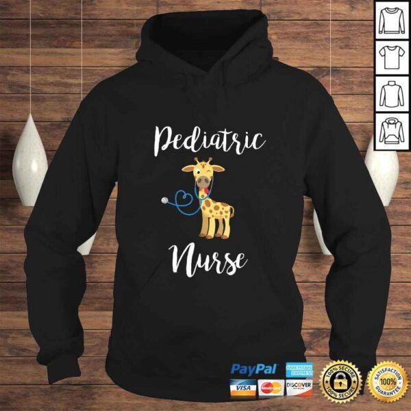 Pediatric Nurse Shirt RN Shirt Pediatrics Giraffe Gift Tee - Image 4