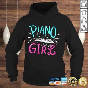 Hoodie Piano Girl Pianist Music Notes Shirt