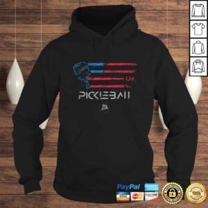 Hoodie Pickleball Distressed USA Flag Design Gift Top