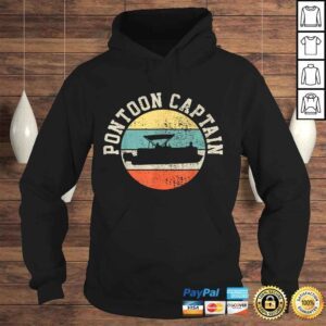 Hoodie Pontoon Captain Boating Retro TShirt