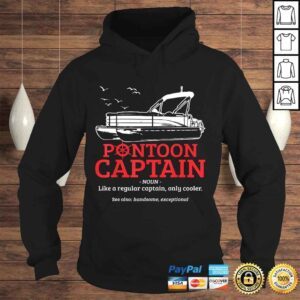 Hoodie Pontoon Captain Definition Funny Pontoon Boat Boating VNeck TShirt