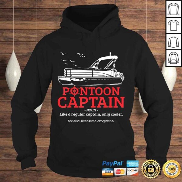 Pontoon Captain Definition Funny Pontoon Boat Boating V-Neck T-Shirt - Image 4