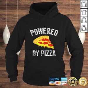 Hoodie Powered By Pizza Pepperoni Superhero Strength Fitness Guru TShirt Gift