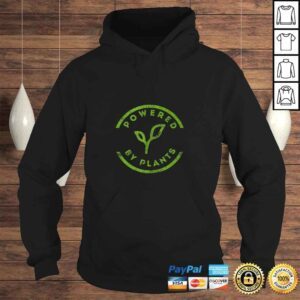 Hoodie Powered By Plants Shirt Vegan Workout VNeck TShirt