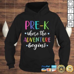 Hoodie PreK Teacher Adventure Begins First Day Preschool Teachers Shirt