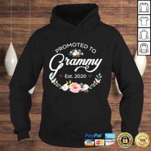 Hoodie Promoted to Grammy Est 2020 First Time Grandma Floral TShirt