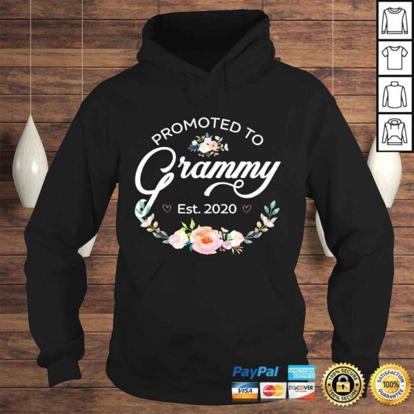 Promoted to Grammy Est 2020 - First Time Grandma Floral TShirt - Image 4