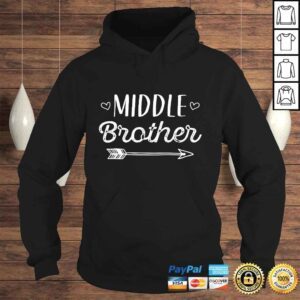 Hoodie Promoted to Middle Brother Gift Vintage Arrow TShirt