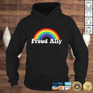 Hoodie Proud Ally Pride Shirt Gay LGBT Day Month Parade Rainbow Gift TShirt