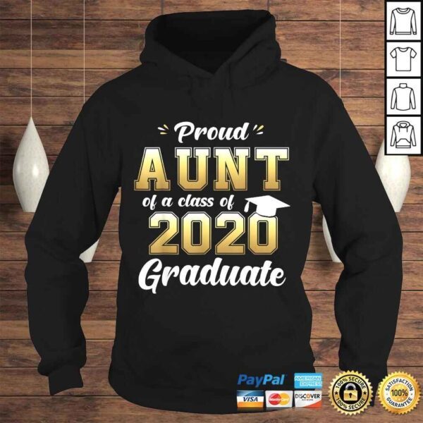 Proud Aunt of a Class of 2020 Graduate Shirt Senior 20 Shirt - Image 4