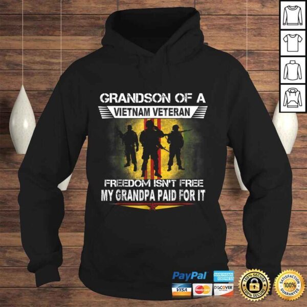 Proud Grandson Of A Vietnam Veteran Shirt Grandson Gift - Image 4