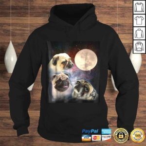 Hoodie Pug Howling Moon Tshirt